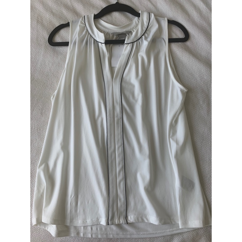 White and Black Blouse
